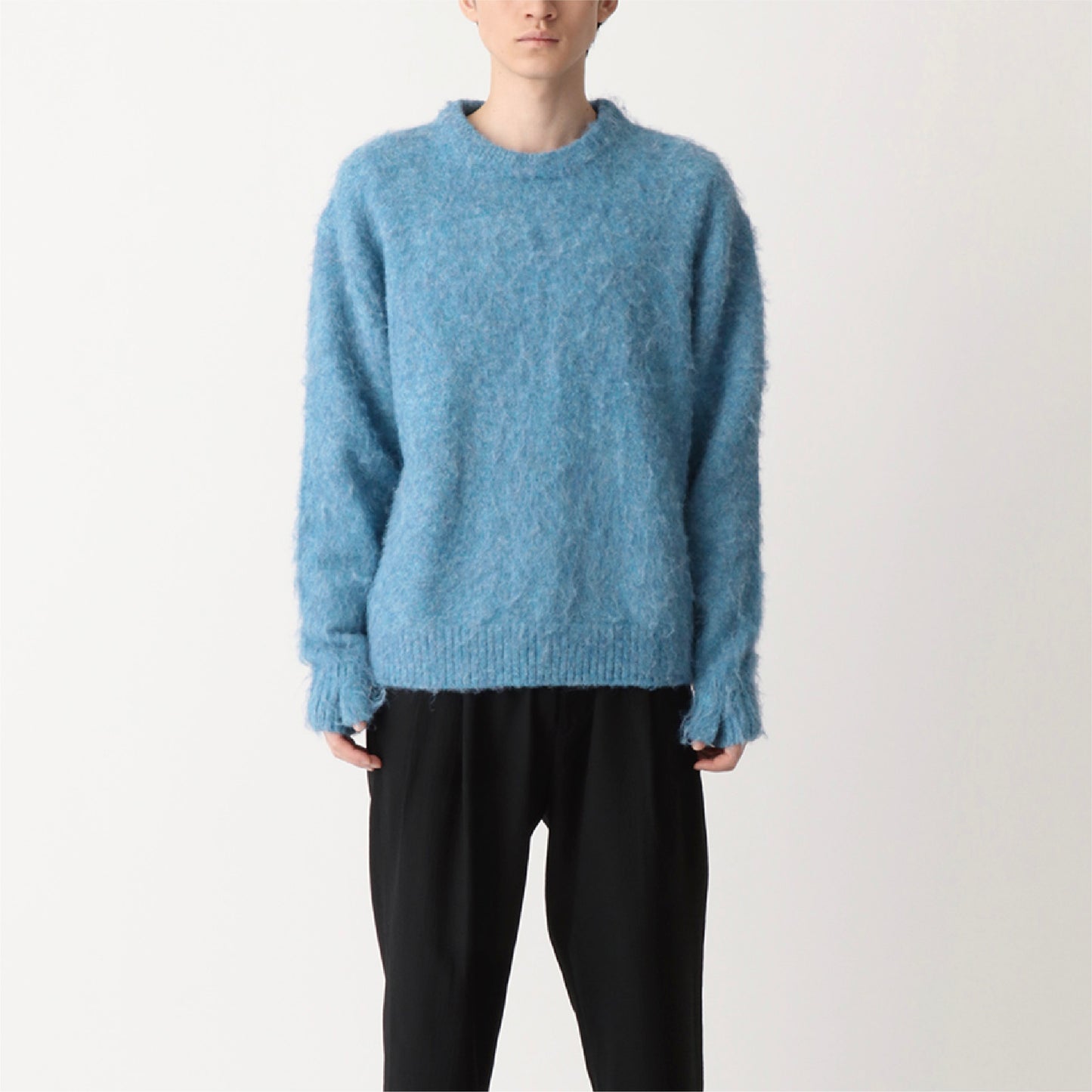 SHAGGY KNIT CREW P/O