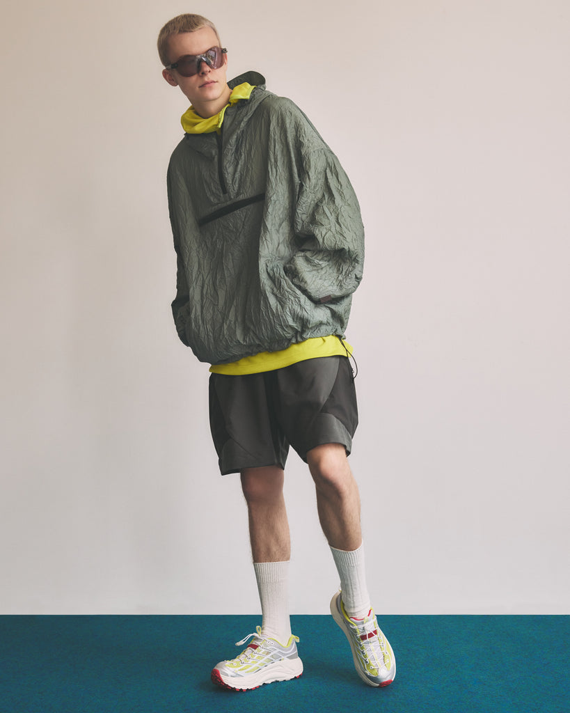 WRINKLE NYLON ANORAK JACKET