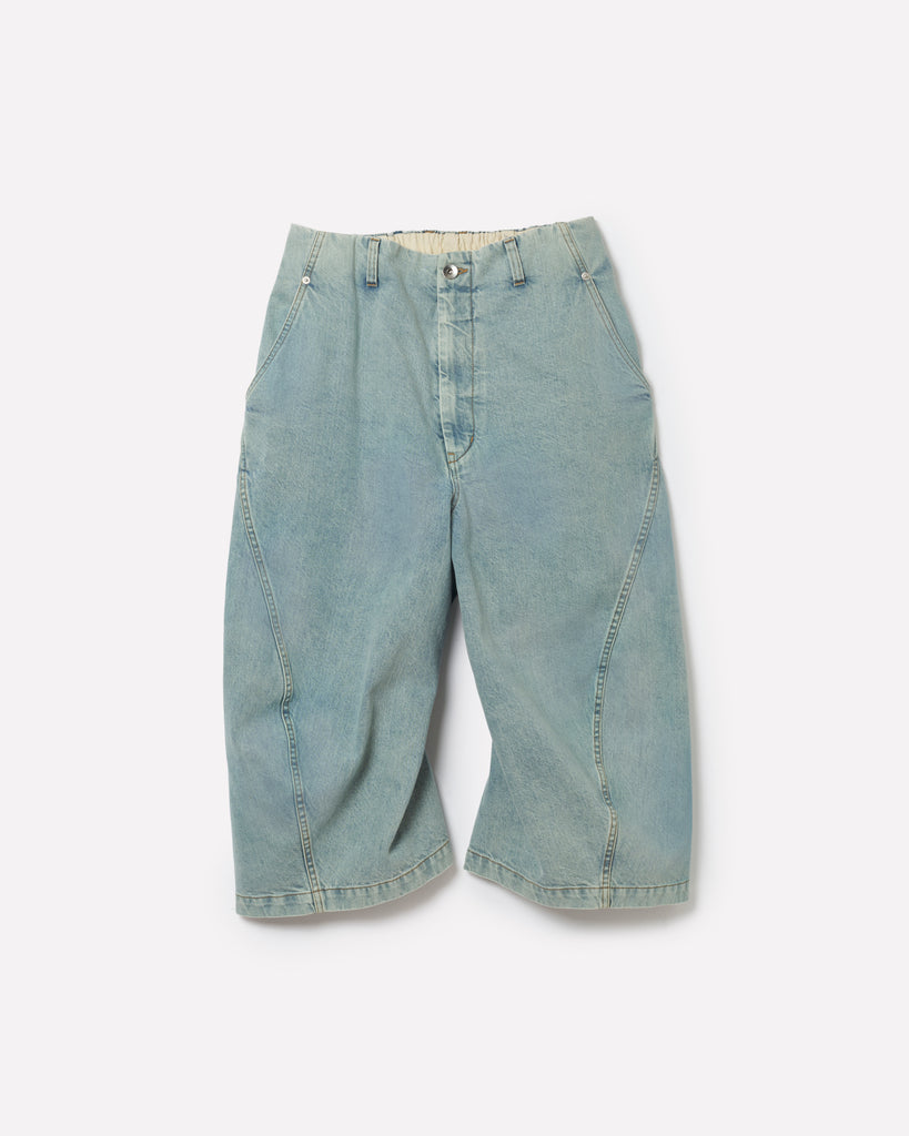 3D DENIM TROUSERS CROPPED