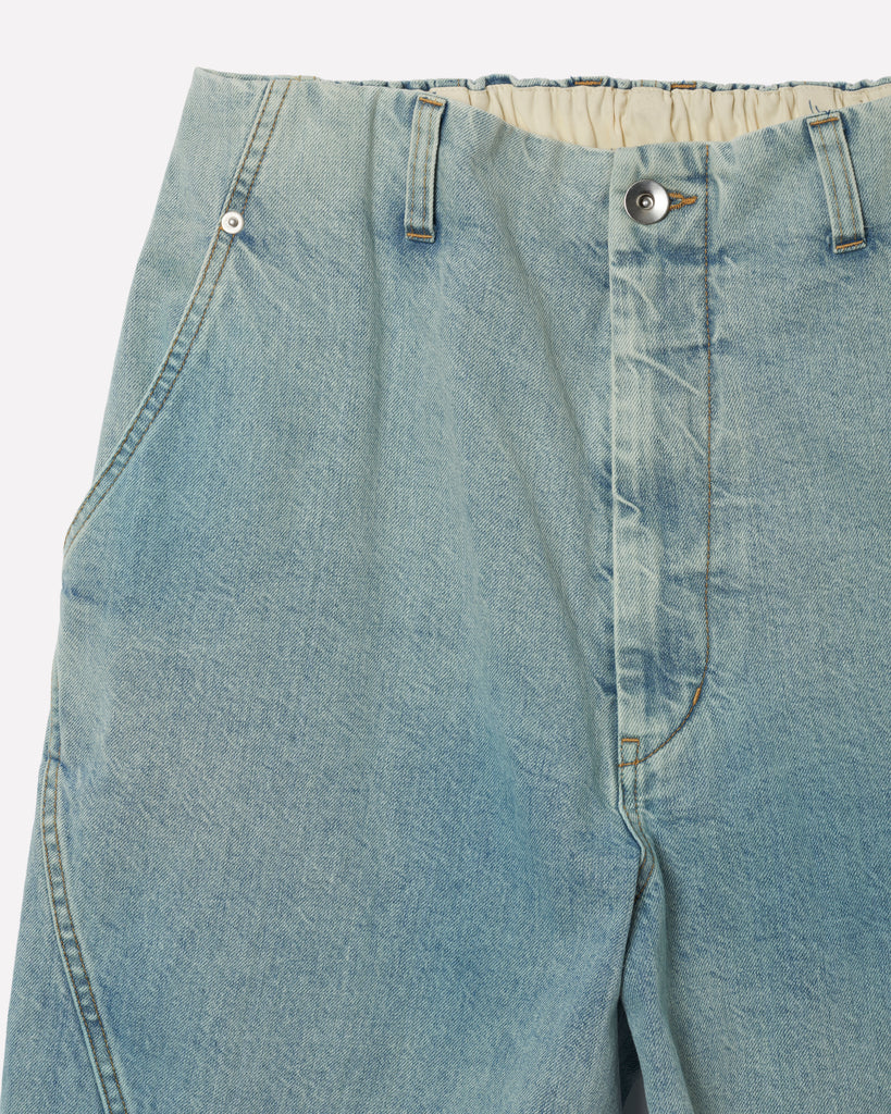 3D DENIM TROUSERS CROPPED