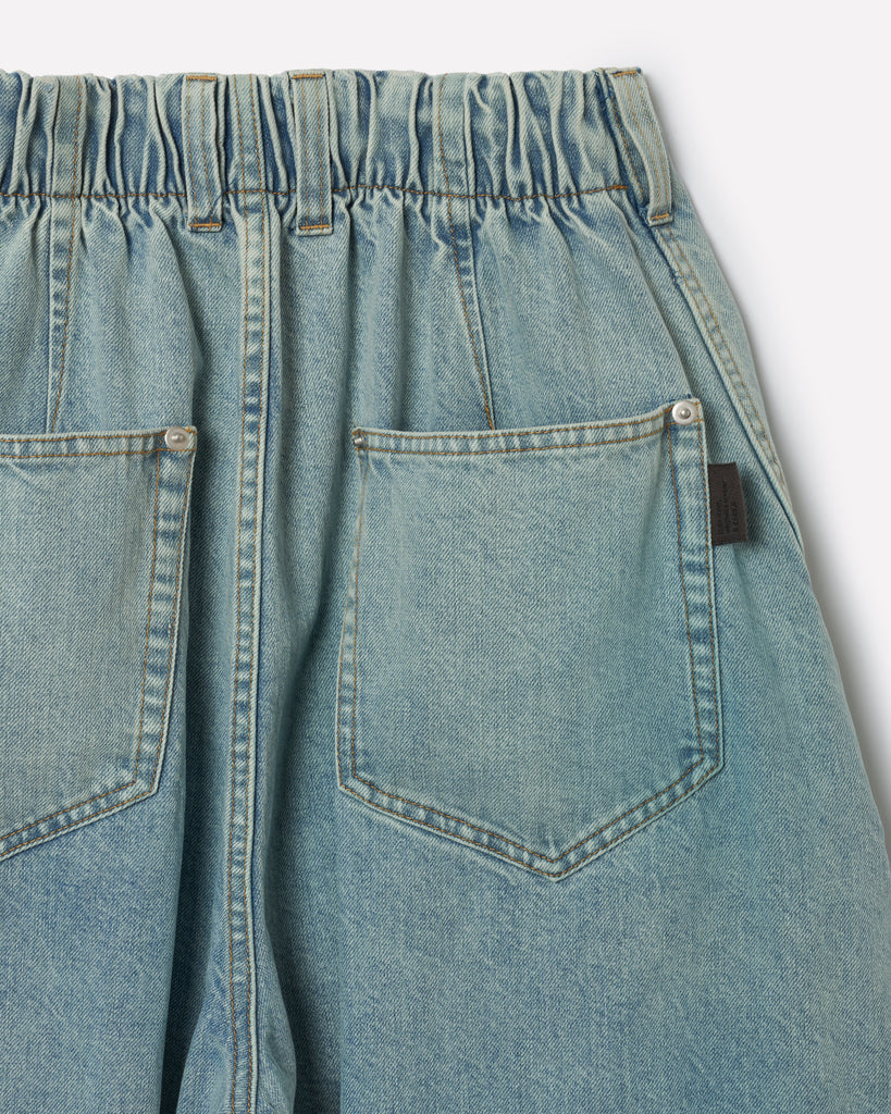 3D DENIM TROUSERS CROPPED