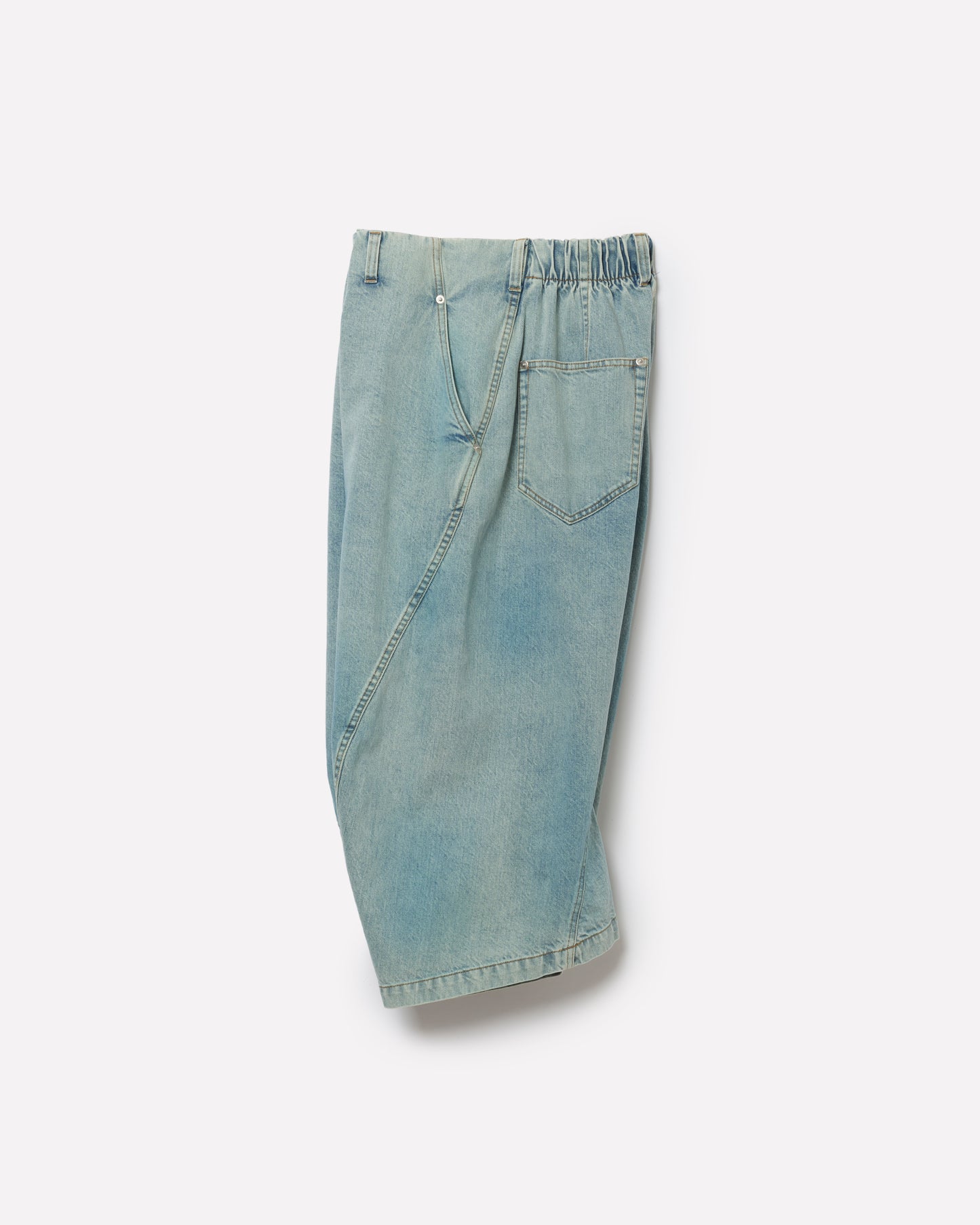 3D DENIM TROUSERS CROPPED