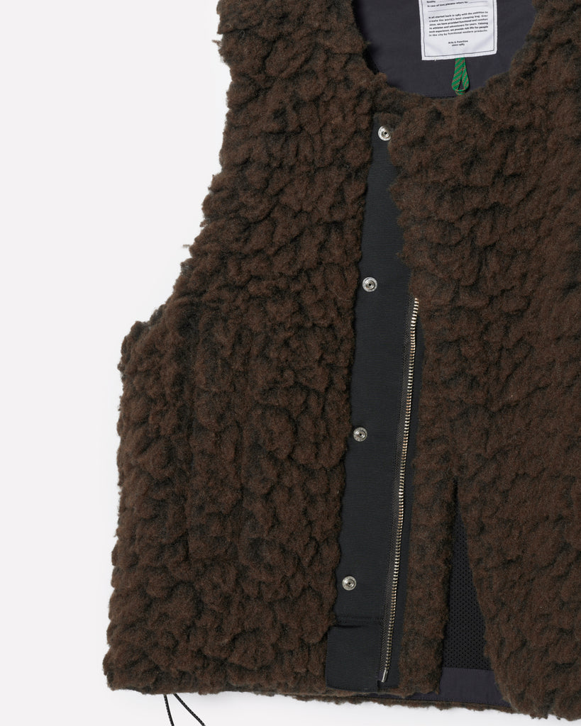 RAW FLEECE VEST