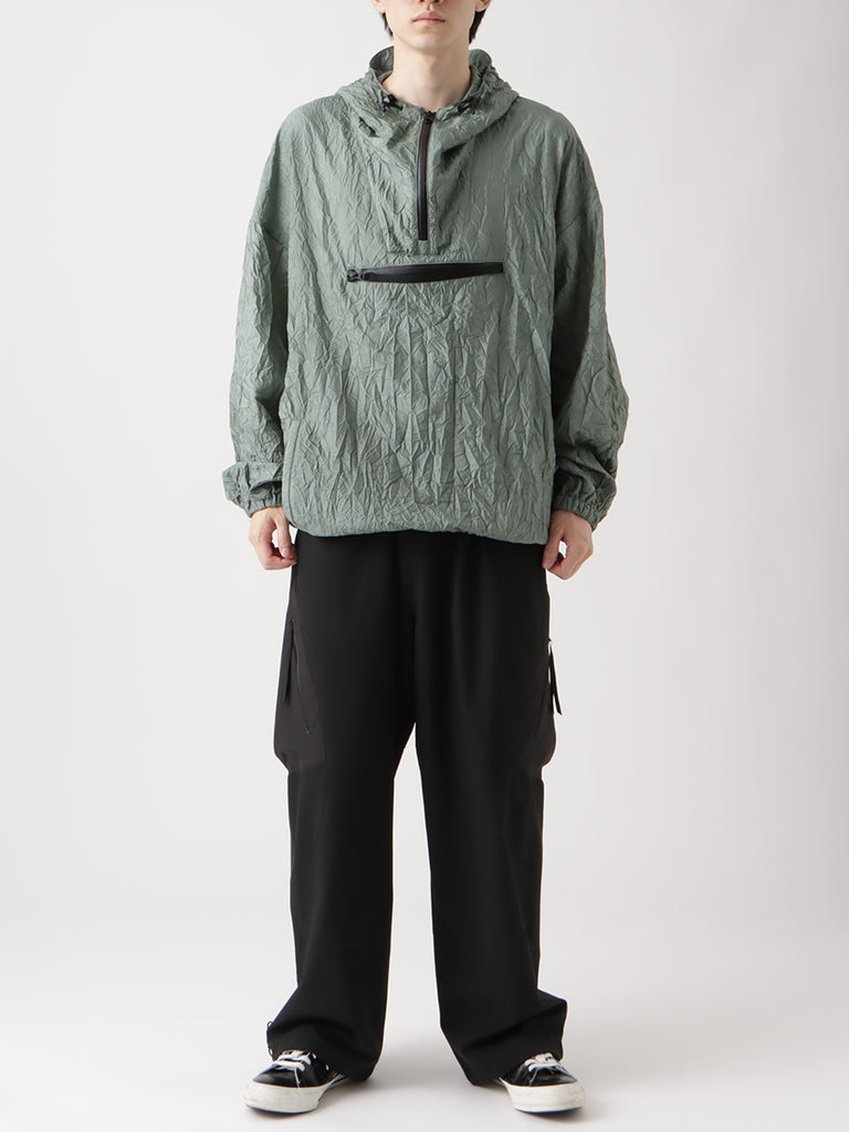 WRINKLE NYLON ANORAK JACKET