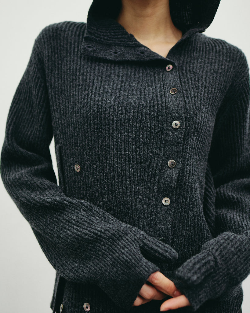 BALACLAVA CARDIGAN /MERINO